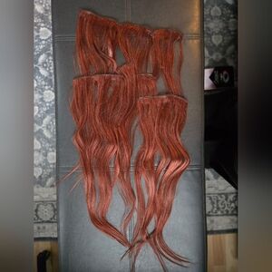 ⭐️100% Remy Human Hair - Red 18" Clip-In Extensions - 7-Piece Set⭐️